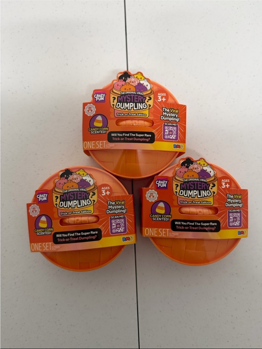 New RMS Mystery Dumpling Trick-or-Treat Edition Candy Corn Scented- Lot of 3